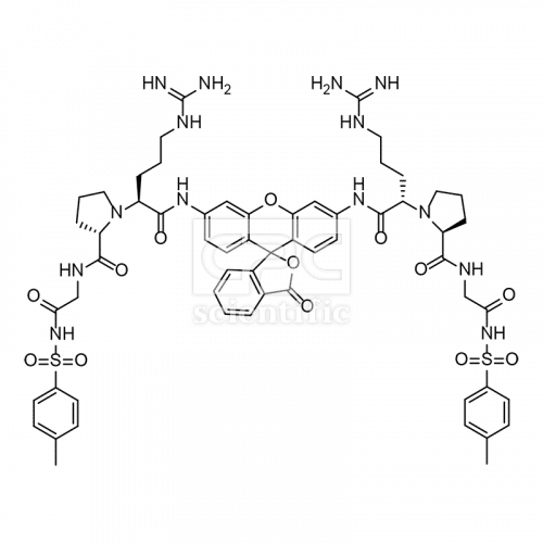 Rhodamine 110, bis-(p-tosyl-L-glycyl-L-prolyl-L- arginine amide)