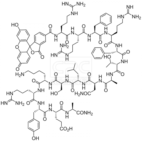 5FAM-RRFRFTANLSKRYEA-NH2