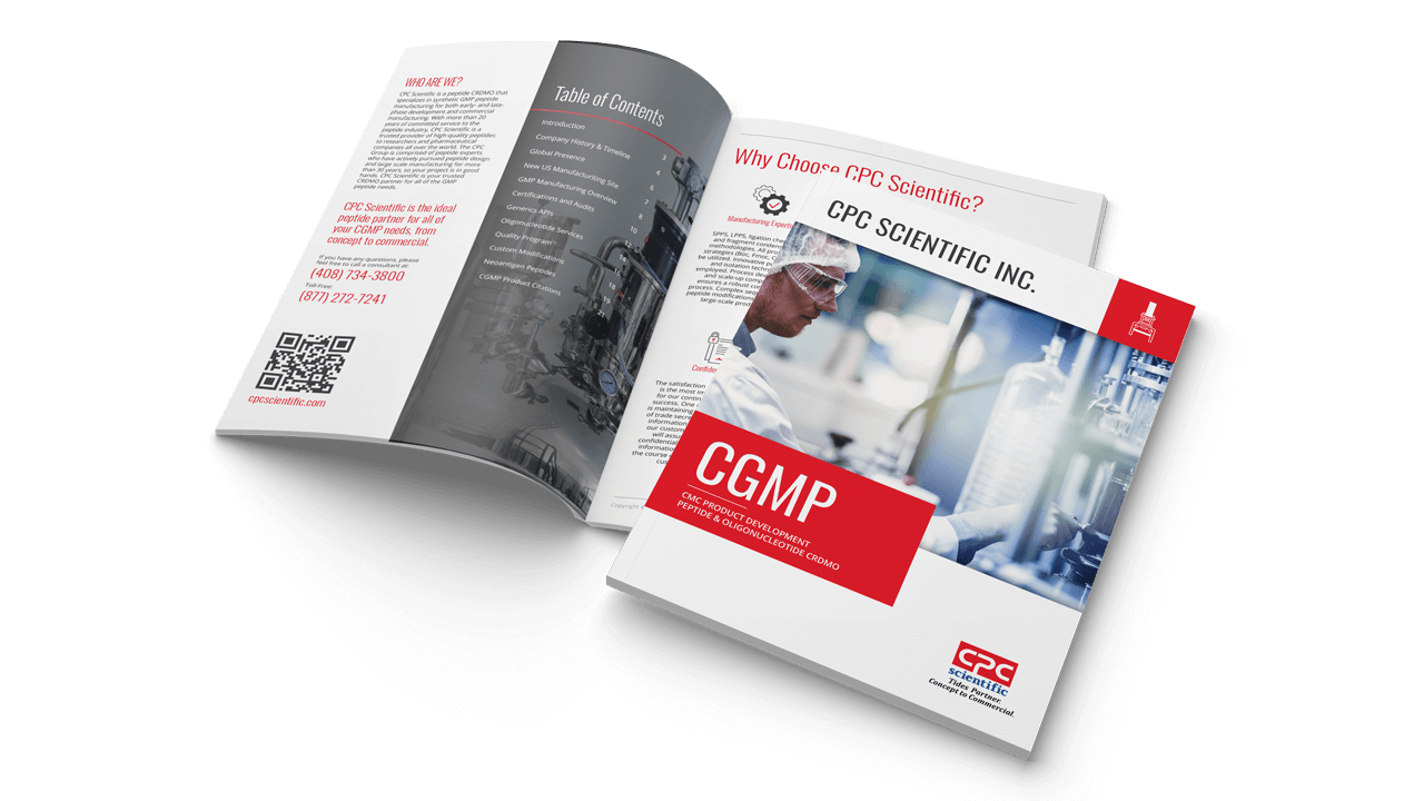 GMP Peptide and Oligonucleotide Manufacturing Brochure from leading CDMO CPC Scientific